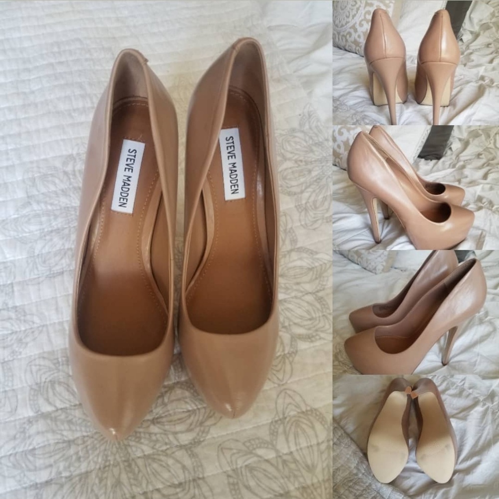 Steve Madden size 8 1/2 Nude Heels